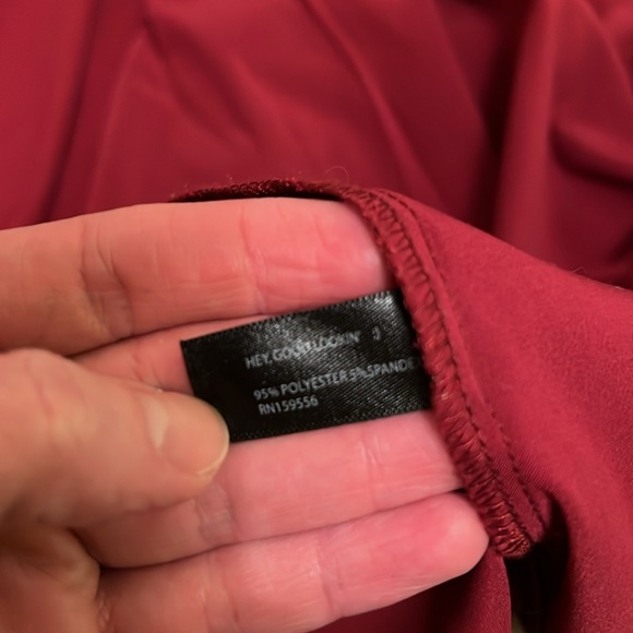 Kilo Brava ruby wine burgundy maxi satin robe L - Picture 4 of 5